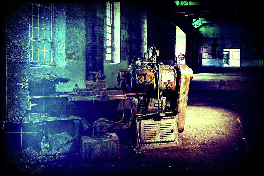 Vintage Industrial Blueprint Photograph by Phil Perkins