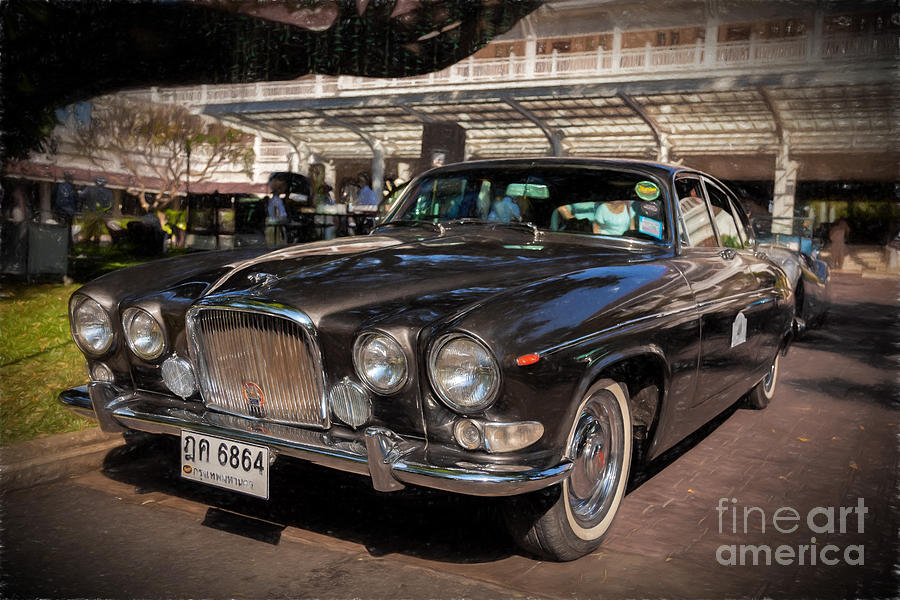Car Photograph - Vintage Jaguar by Adrian Evans