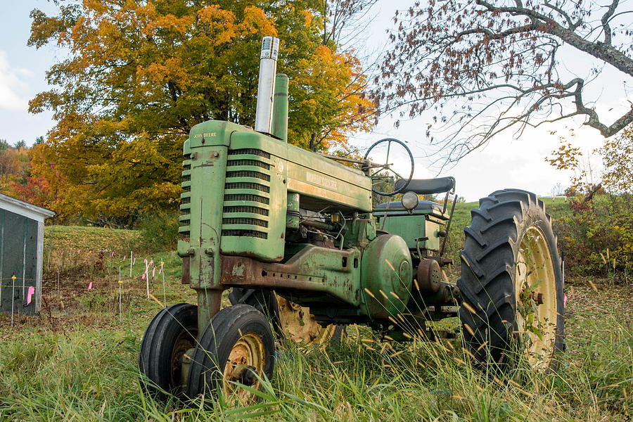 Vintage John Deere Tractor, Reading, Vermont Photograph by Nicole Freedman