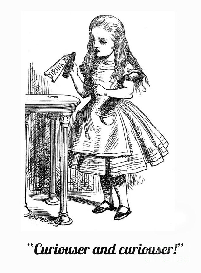 i det mindste Kostbar chap Vintage John Tenniel Alice in Wonderland Art Print with Book Quote Digital  Art by Paper Moon Media - Pixels