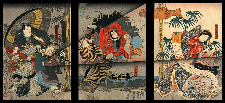 Vintage Kabuki Poster 1847 Photograph by Padre Art