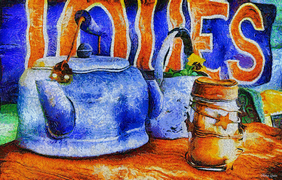 Vintage Kettles-Abstract Van Gogh Photograph by Anna Louise