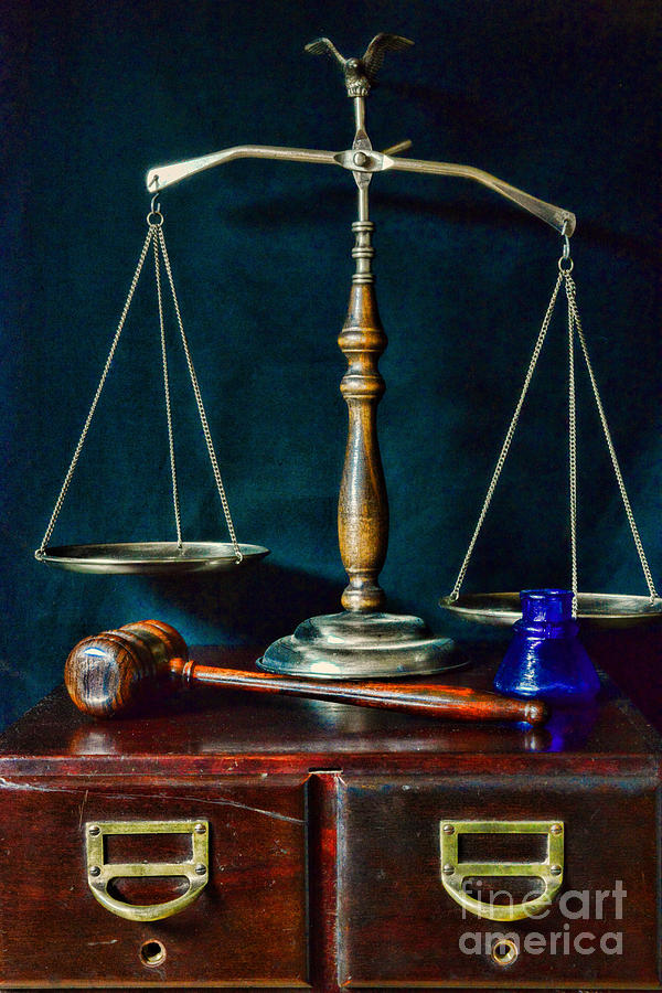 Paul Ward Photograph - Vintage Lawyer Scales of Justice by Paul Ward