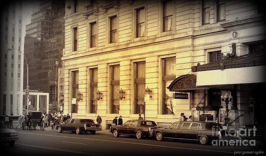 Vintage Cadillac Limousines at Manhattans Plaza Hotel on West 59th Street Photograph by Peter Ogden