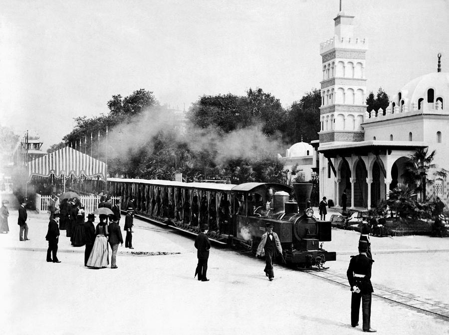 Vintage Locomotive Ride - Paris Exposition - 1889 Photograph by War Is Hell Store