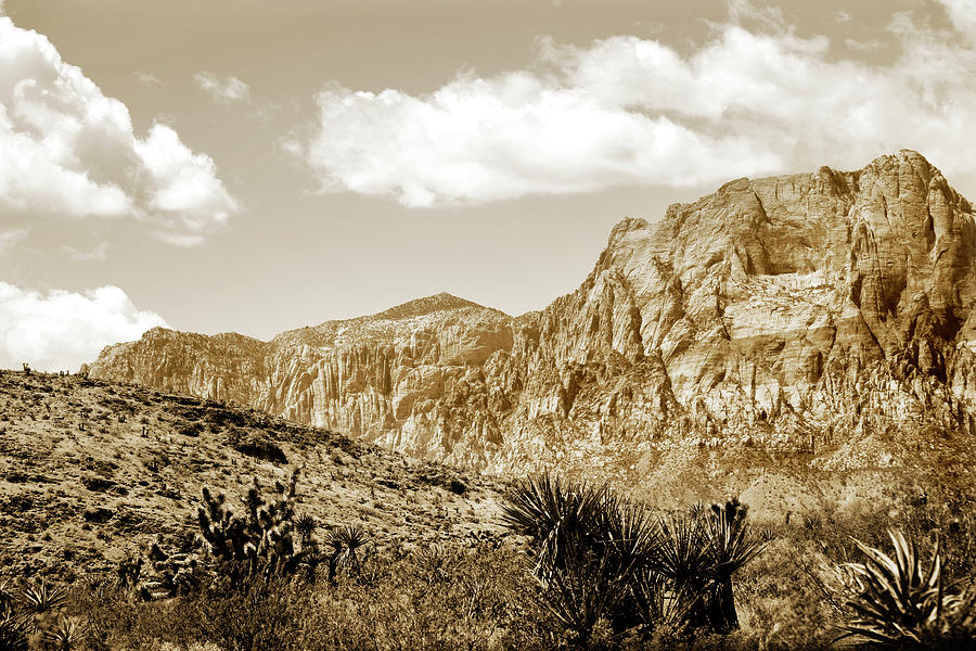 Vintage Look Desert Mountains Photograph by Marilyn Hunt
