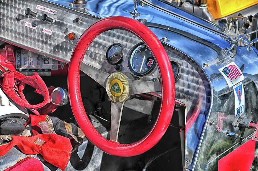 Vintage Lotus Cockpit Photograph by Mike Martin