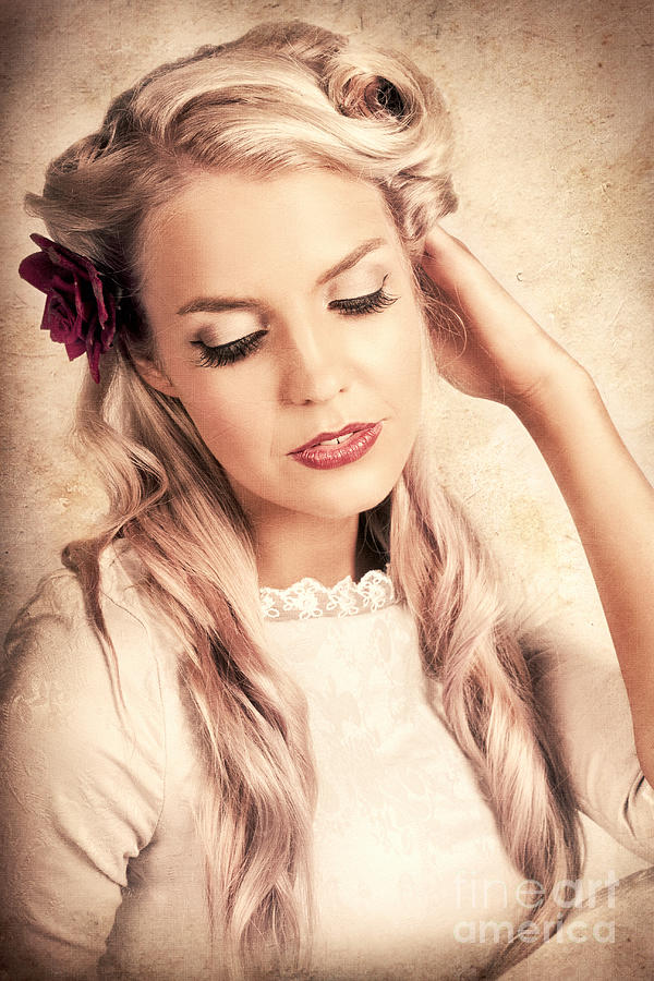 Vintage Luxury Photo Of An Elegant Beauty Queen Photograph by Jorgo Photography