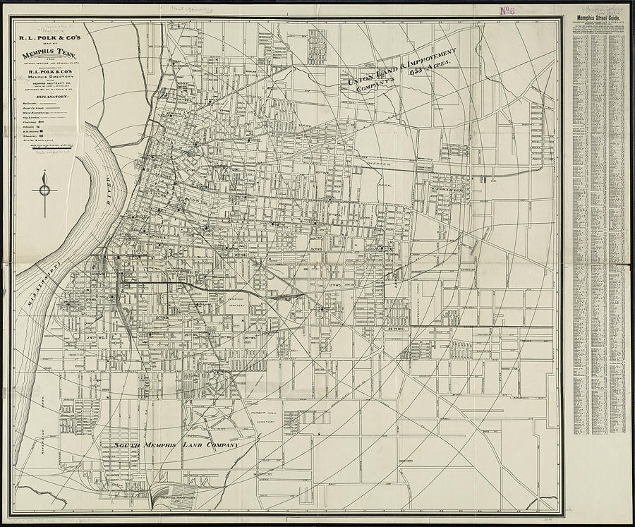 Vintage Map of Memphis Tennessee - 1911 Drawing by ...