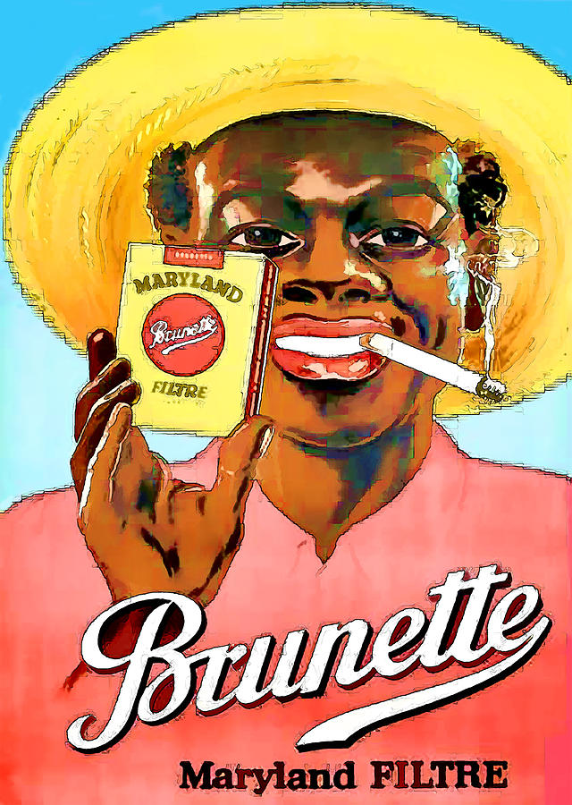 Vintage Maryland Brunette Filter Cigarette Advert - Circa 1920s Digital Art by Marlene Watson