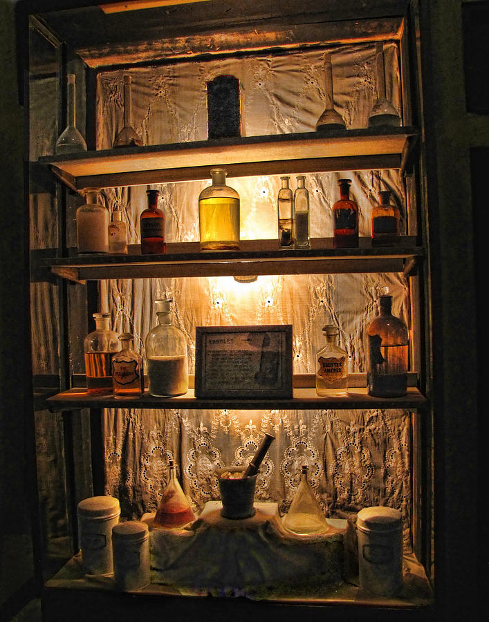 Vintage Medicine Cabinet Photograph by Helaine Cummins