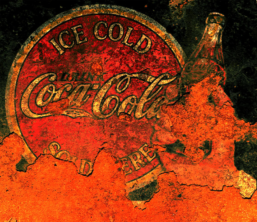 Vintage Metal Coca Cola Sign                       Mixed Media by Brian Reaves
