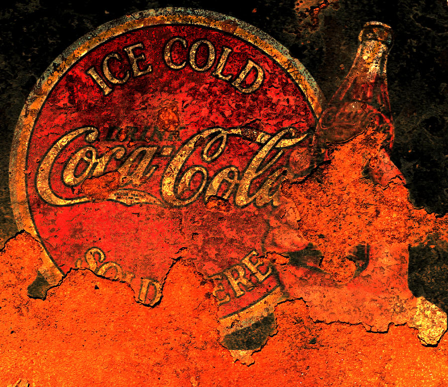 Vintage Metal Coca Cola Sign 1a                      Mixed Media by Brian Reaves