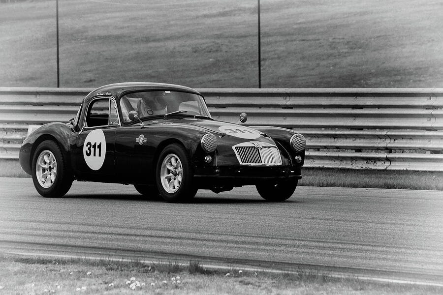 Vintage MG on Track Photograph by Mike Martin