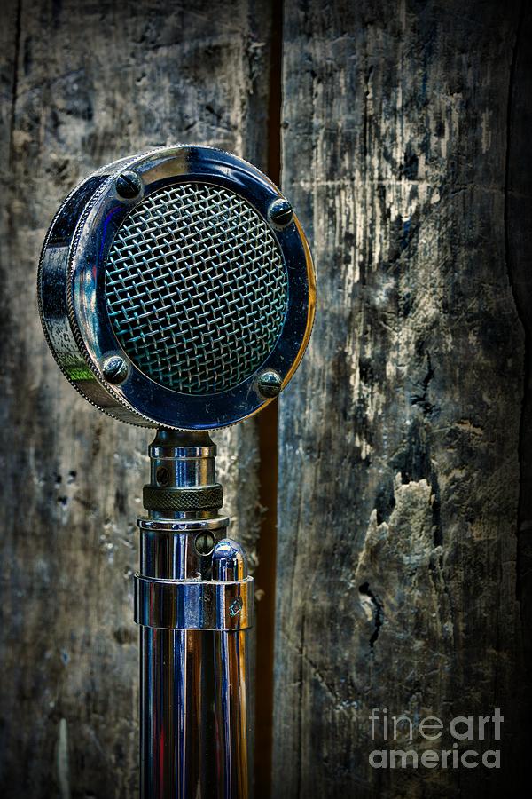 Vintage Microphone Photograph by Paul Ward