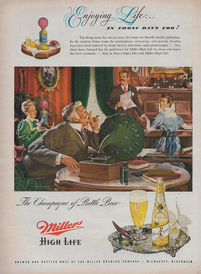 Houseuse 1967 Miller High Life Beer Vintage Look Reproduction Metal Tin Sign 8X12 Inches
