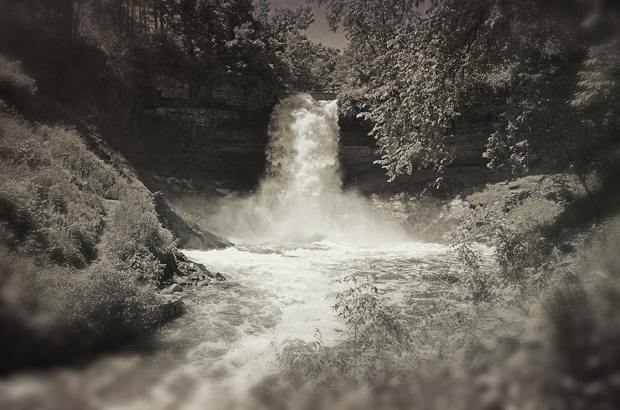 Vintage Minnehaha Falls v2 Photograph by Hermes Fine Art