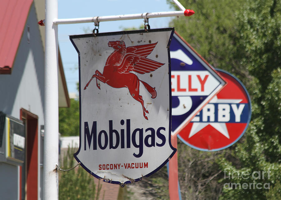 Vintage Mobilgas Sign Photograph by Catherine Sherman
