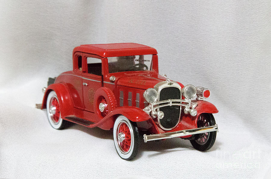 Vintage Model Fire ChiefCar Photograph by Linda Phelps