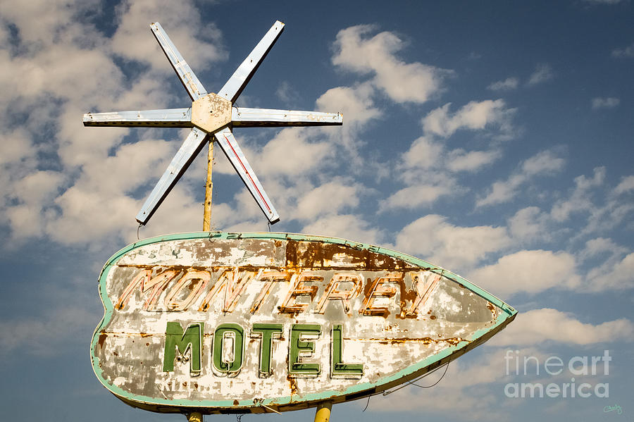 Vintage Monterey Motel Neon Sign Photograph by Imagery by Charly