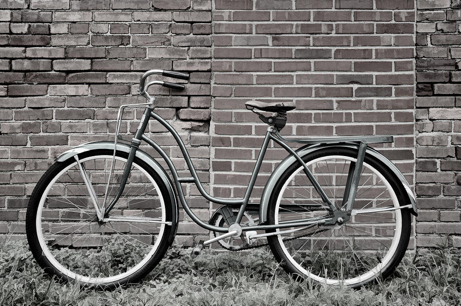 Vintage Montgomery Ward Bicycle 2 in b/w Photograph by Greg Jackson