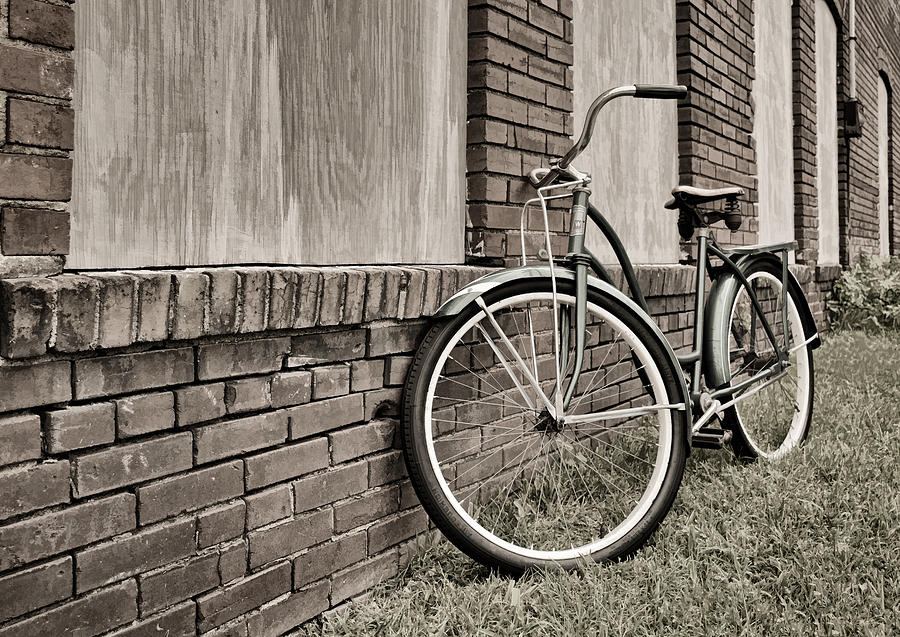 Vintage Montgomery Ward Bicycle 3 - b/w Photograph by Greg Jackson