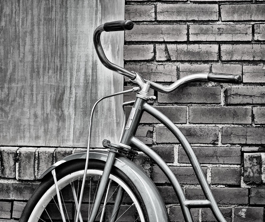 Vintage Montgomery Ward Bicycle 6 - b/w Photograph by Greg Jackson