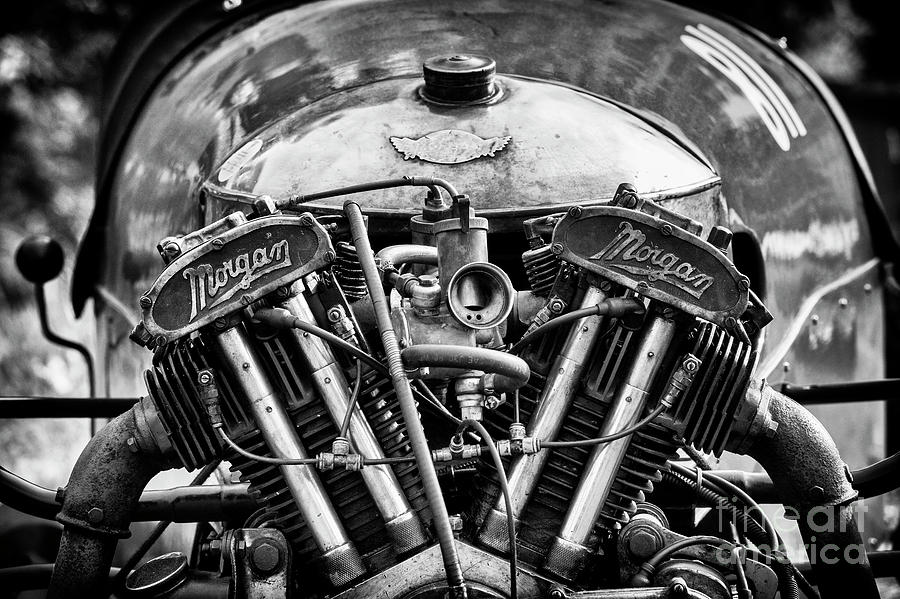 Vintage Morgan Engine Photograph by Tim Gainey