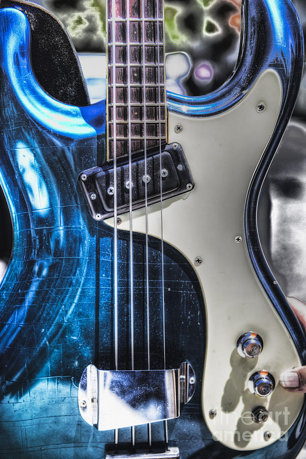 Vintage Mosrite Bass Digital Art by Christopher Cutter