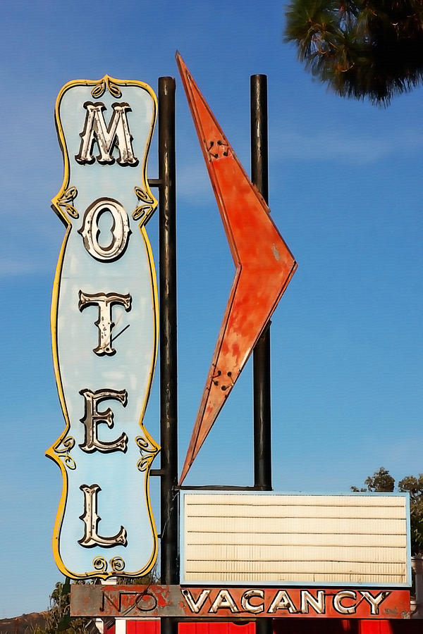 Vintage Motel Sign Photograph by Art Block Collections