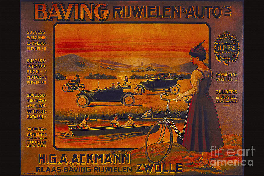 Vintage Motor Vehicle Poster Digital Art by Vintage Collectables