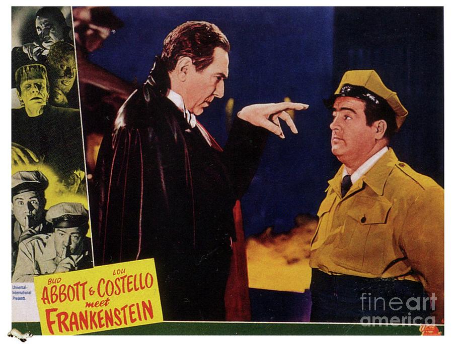 Vintage Movie Posters, Abbott And Costello Meet Frankenstein Painting