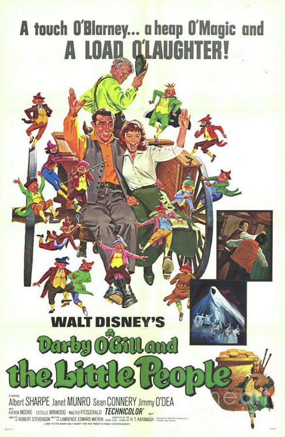 Vintage Movie Posters, Darby OGill and the Little people Painting by Esoterica Art Agency