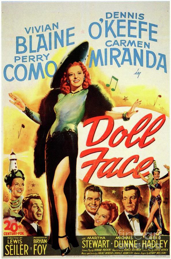 Vintage Painting - Vintage Movie Posters, Doll face by Esoterica Art Agency