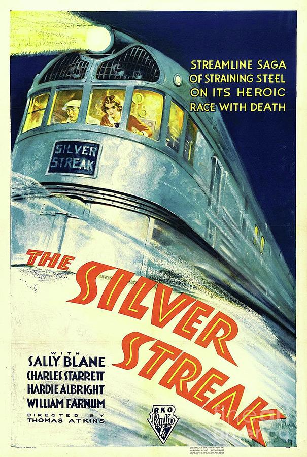 Vintage Painting - Vintage Movie Posters, The Silver Streak by Esoterica Art Agency