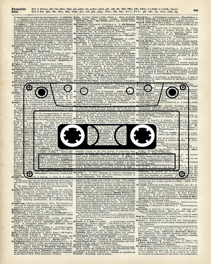 Vintage Digital Art - Vintage Music cassette  by Anna W