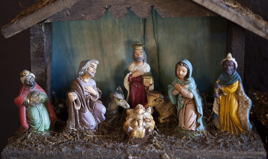 Vintage Nativity Scene Photograph by Marilyn Hunt