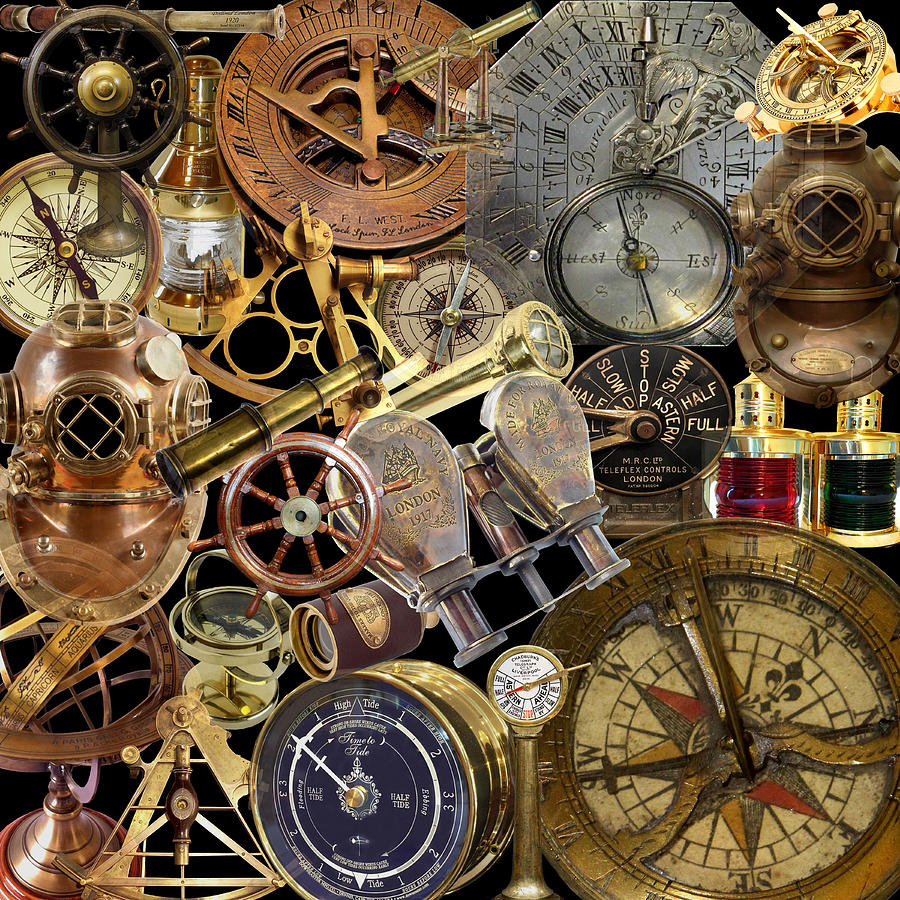 Vintage Nautical Montage Photograph by Andrew Fare