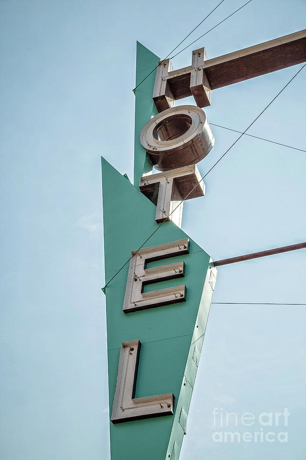 Vintage Neon Sign Hotel Livingston Montana Photograph by Edward Fielding