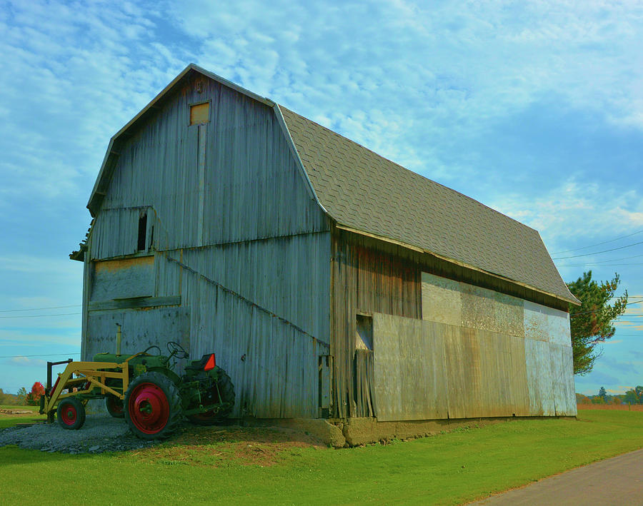 Vintage New York Barn and John Deer Photograph by Nancy Jenkins - Fine ...