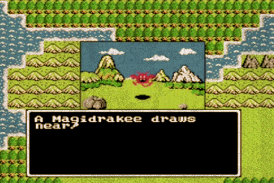 Vintage Mixed Media - Vintage Nintendo NES Dragon Warrior Game Scene by Design Turnpike