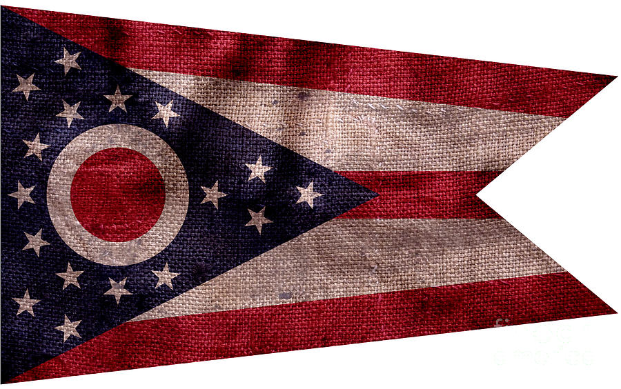 Vintage Ohio Flag Photograph by Jon Neidert
