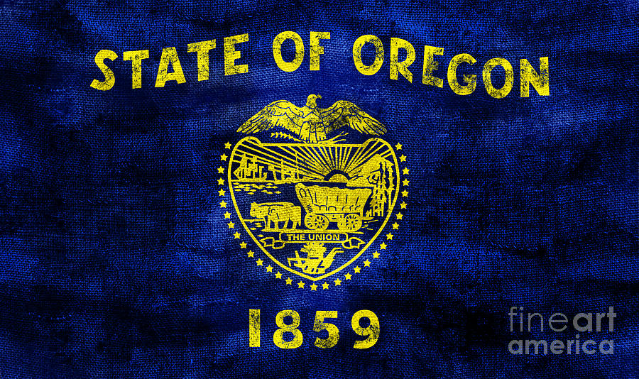 Oregon State Photograph - Vintage Oregon Flag by Jon Neidert