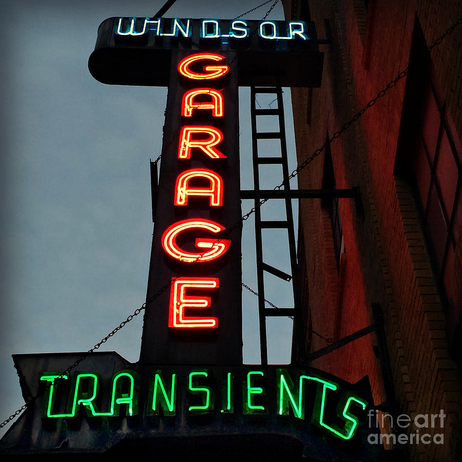 Vintage Parking Garage Sign - New York City Photograph by Miriam Danar