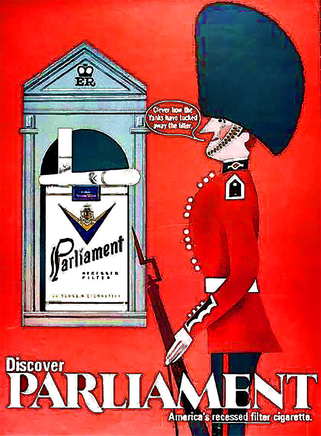 Vintage Parliament Cigarette Advertisement - circa 1920s Digital Art by Marlene Watson