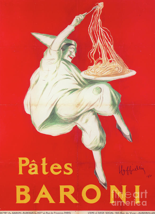Vintage Pasta Poster Paris Painting by Mindy Sommers