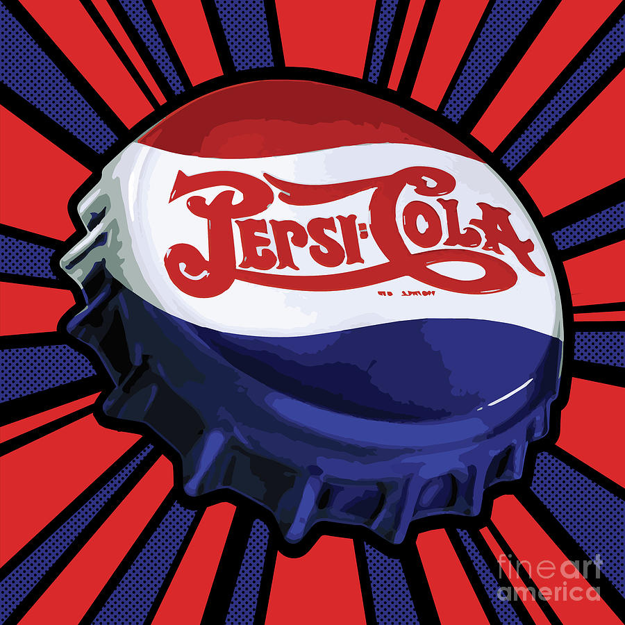 Vintage Digital Art - Vintage Pepsi Cola Bottle Caps 01 by Bobbi Freelance