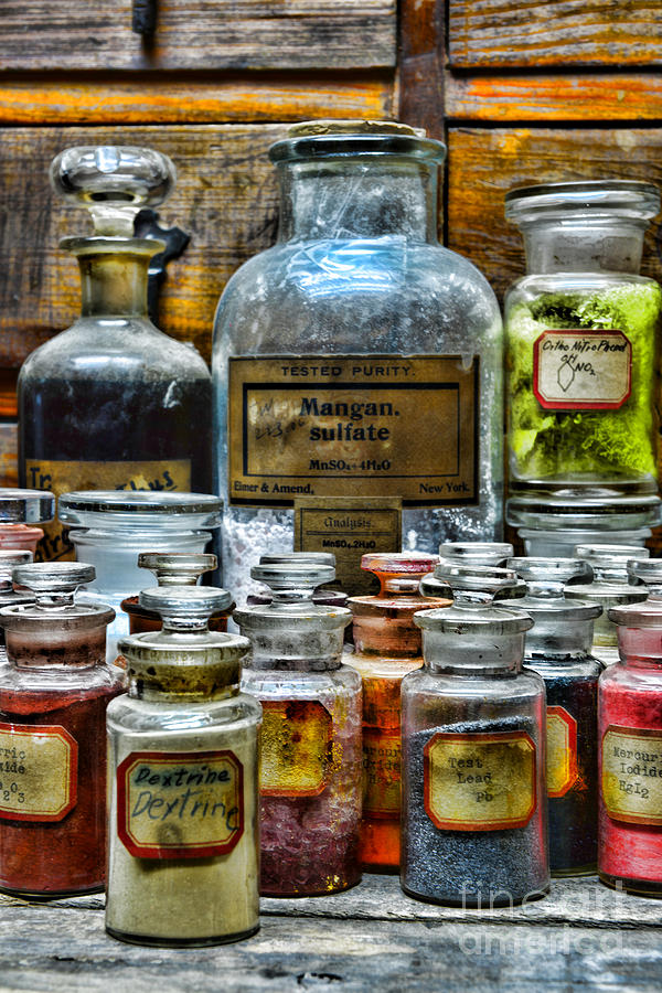 Vintage Pharmacy - So Many Chemicals Photograph by Paul Ward