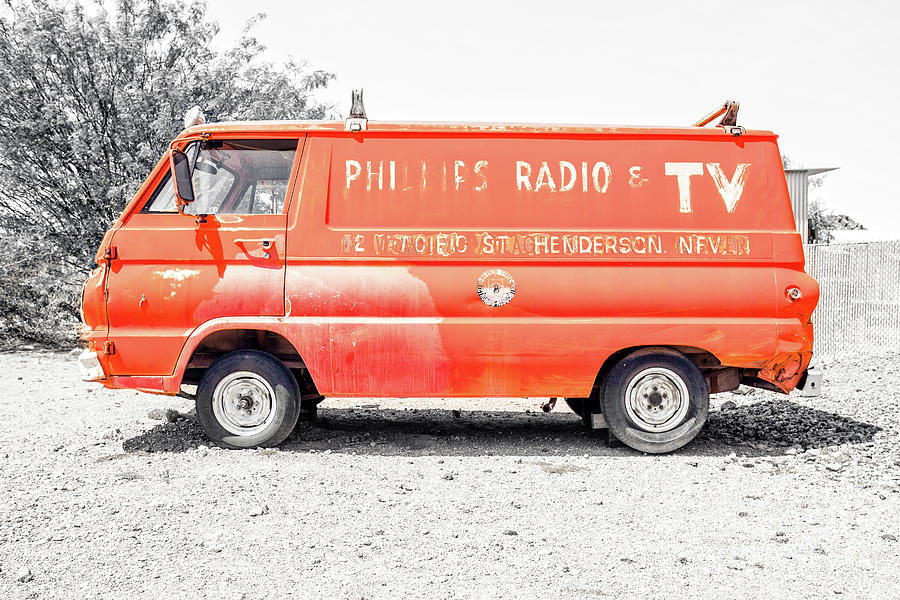 Vintage Phillips Radio and TV Van Nevada Photograph by Edward Fielding