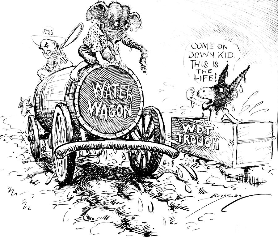 Vintage Political PorhibitionCartoon Drawing by Vintage Pix